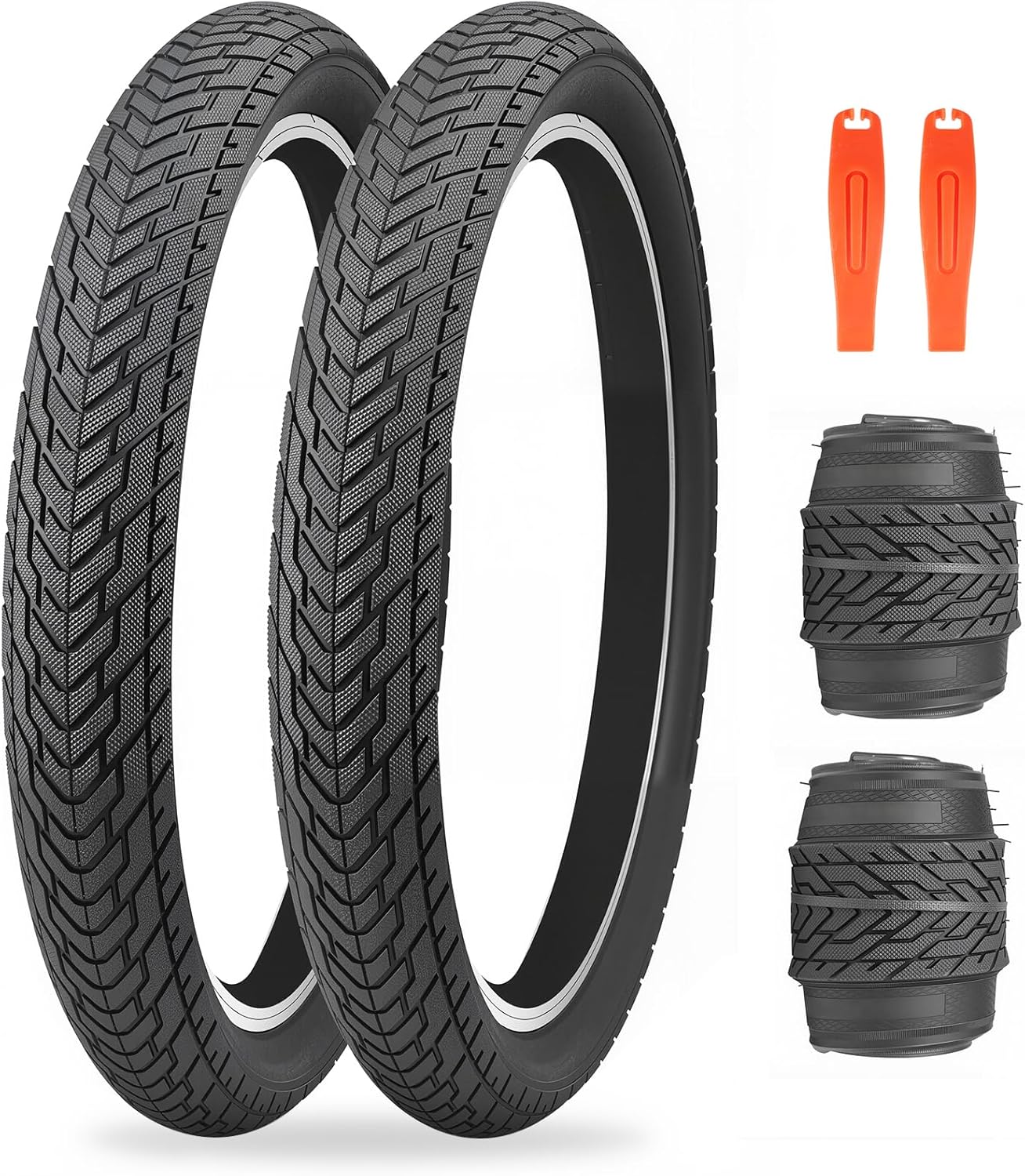 ZUKKA 20 x 2.35 Bike Tire - Durable Folding Replacement Tire