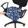Stretch Fit Navy Blue Chair Seat Cover