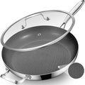 Inqibee 14.5-Inch Hybrid Ceramic Nonstick Tri-Ply Stainless Steel