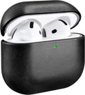Genuine Leather AirPods 4 Case by ICARER - MagSafe Compatible