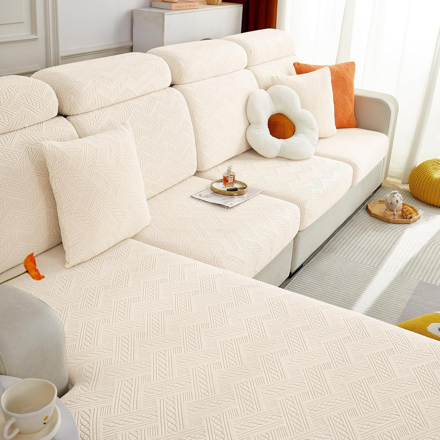 Stretch Sofa Seat Cushion Slipcover for Sectional Couch Covers