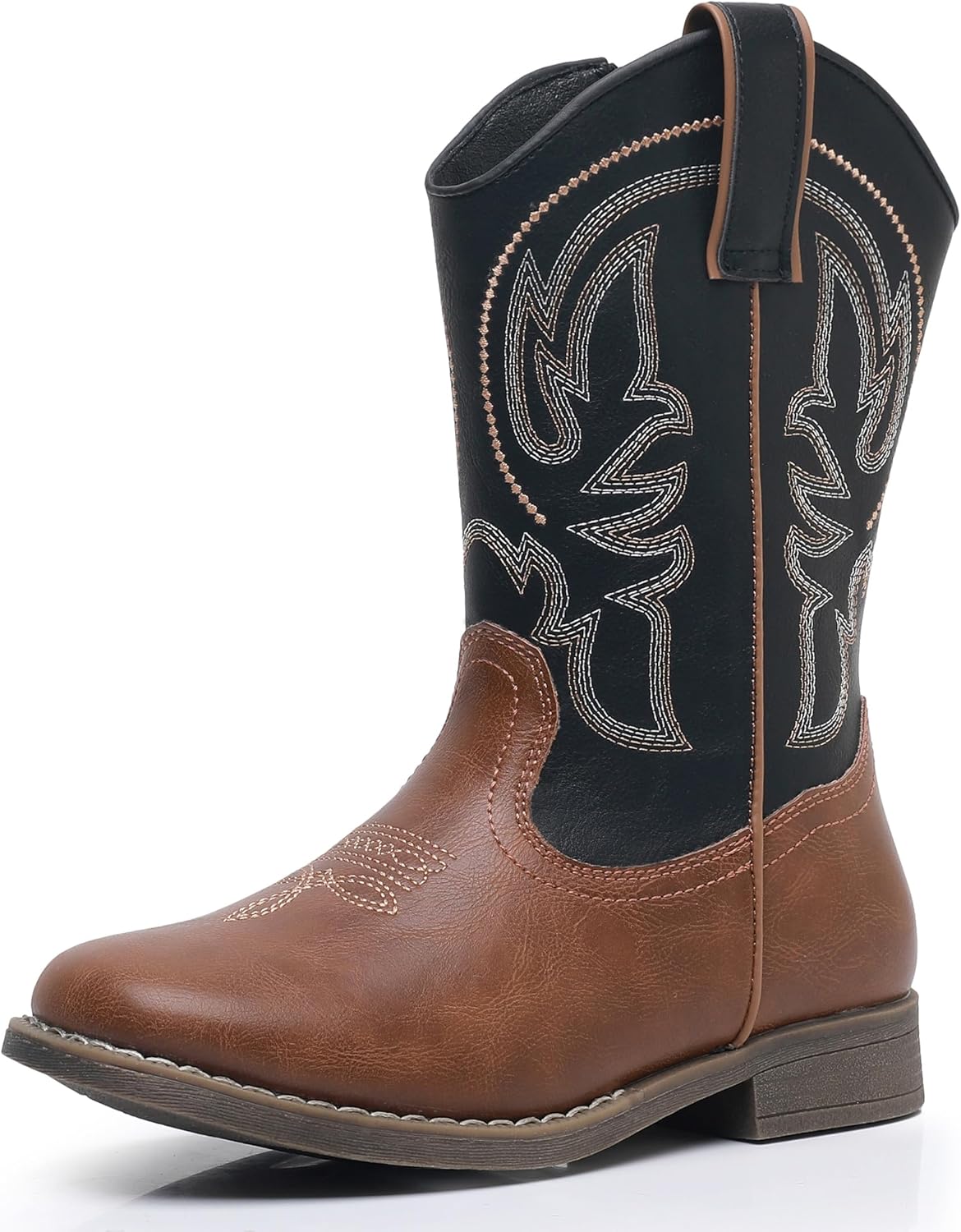 Blikcon Kids Cowboy Boots for Boys & Girls with Zipper