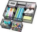 Desk Drawer Organizers 3 Pack - Adjustable Mesh Dividers for Pens