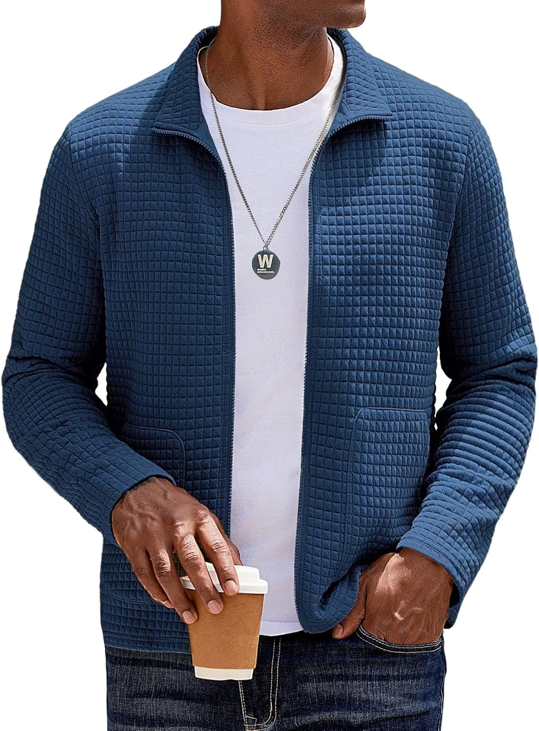 COOFANDY Men's Lightweight Varsity Jacket for Casual Style
