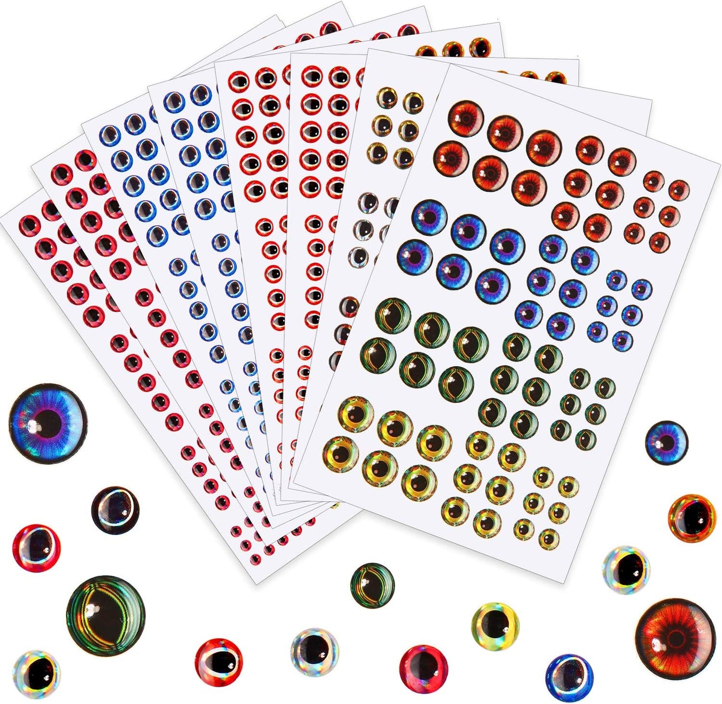 Gejoy Realistic Fishing Lure Eyes - Variety Pack for Vibrant Baits