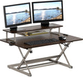 36-in Over Desk Height Adjustable Standing Desk with Monitor Riser