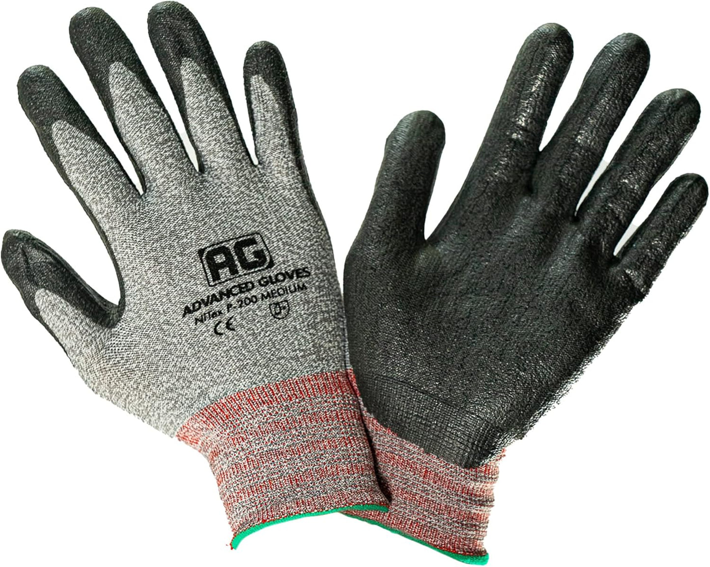 NiTex P-200 Nylon Nitrile Gloves for Insulated Grip, Grey