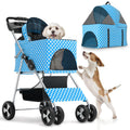 Foldable Pet Stroller 3-in-1 Dog Travel Jogger - Compact Versatile