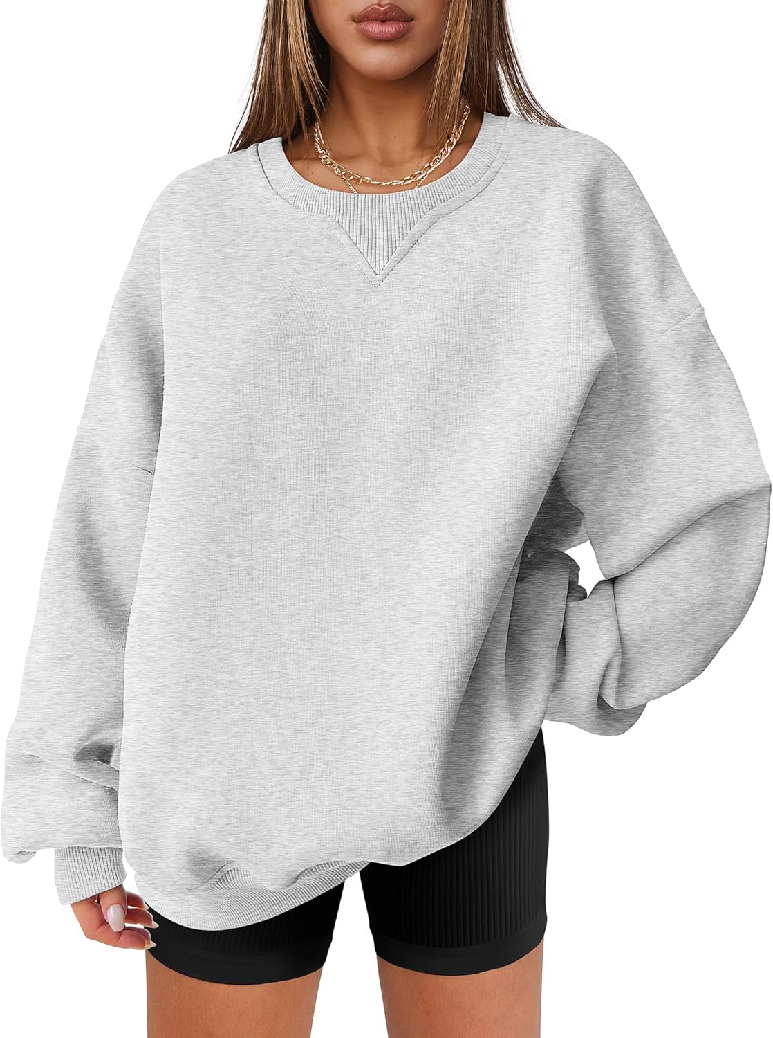 Oversized Sweatshirts for Women - Cozy Crewneck Fleece Pullover