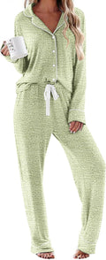 Ekouaer Women's Pajamas Long Sleeve Sleepwear Set - Cozy Lightweight
