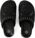 Bolinas Clog Crochet and Leather Slip On Entry - Comfortable Everyday