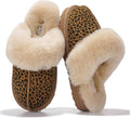 Women's Genuine Leather Slippers with Cozy Fur Lining for Comfort