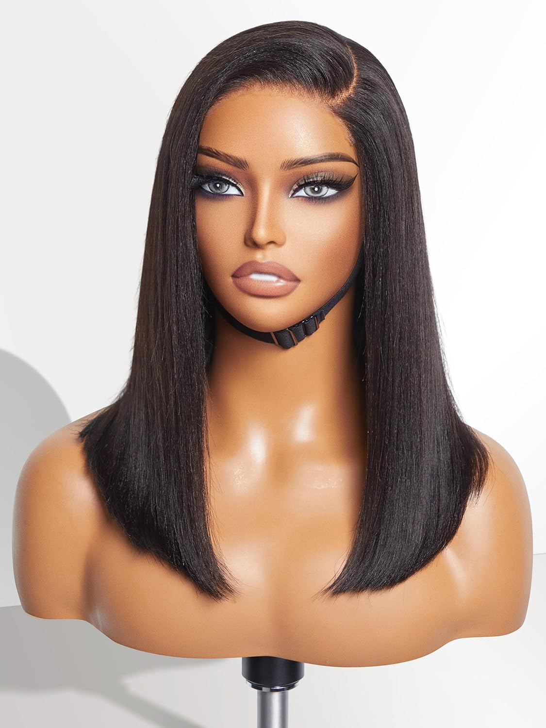 LUVME HAIR 14 Inch Light Yaki Straight Bob Wig for Effortless Style