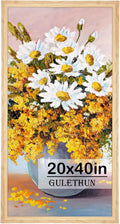 20x40 Picture Frame Natural Wood Poster Frame - Sturdy Plexiglass