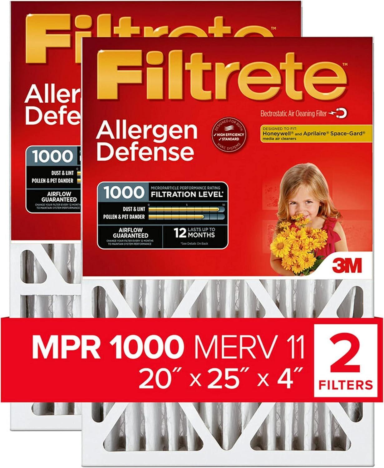 Filtrete 20x25x4 AC Furnace Air Filter for Clean Air