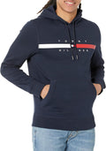 Tommy Hilfiger Men's Flag Stripe Hoodie Sweatshirt - Classic Soft