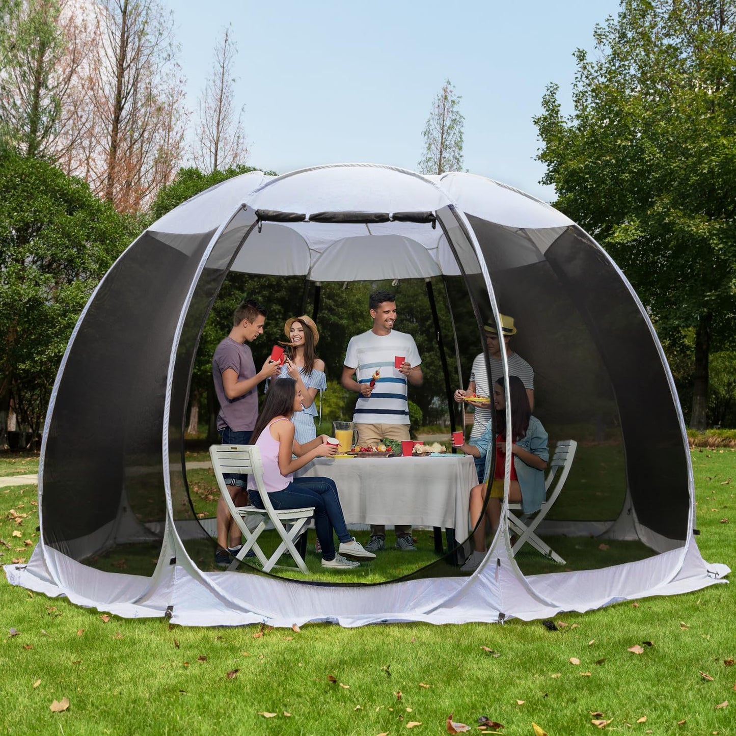 Alvantor Screen House Gazebo for 8-10 Adults, UV Resistant