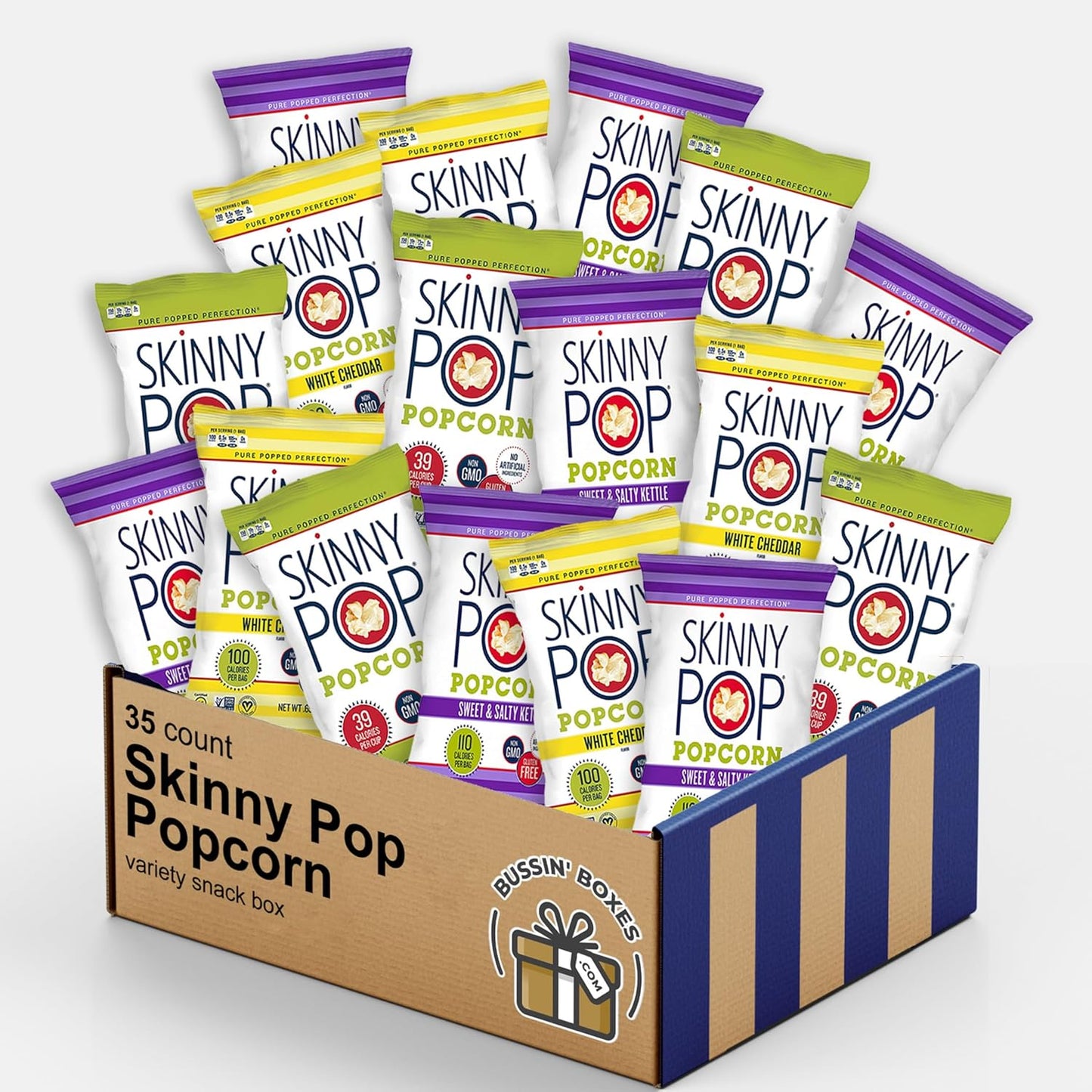 Skinny Pop Popcorn Individual Bags Variety Pack - 35 Count