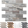 10-Pack Peel and Stick Tile Backsplash 12in x 12in Rustic Wood Grain