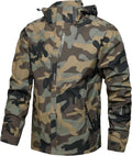 Men's Lightweight Waterproof Rain Jacket - Packable Outdoor Shell