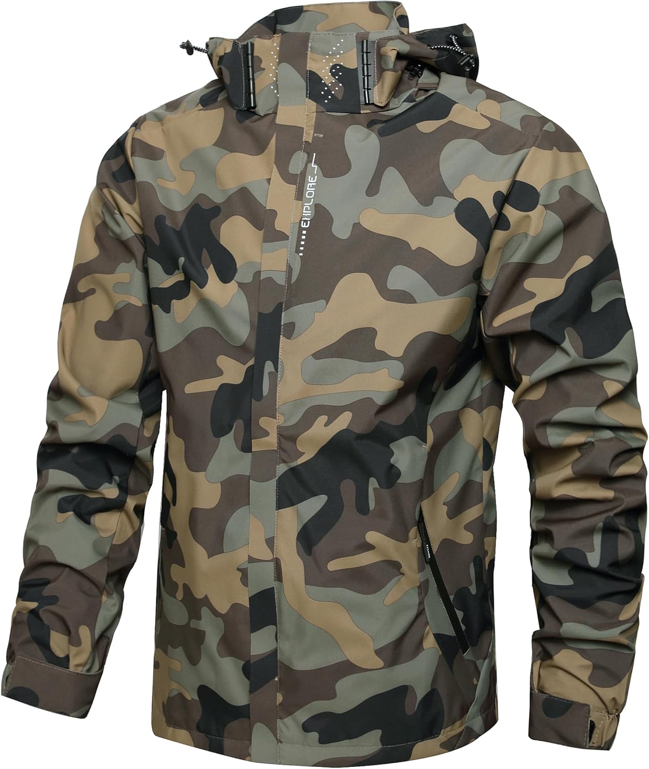 Men's Lightweight Waterproof Rain Jacket for Outdoor Activities