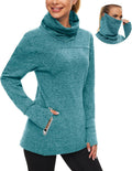 Soneven Women's Running Fleece Cowl Neck Pullover - Warm, Comfortable