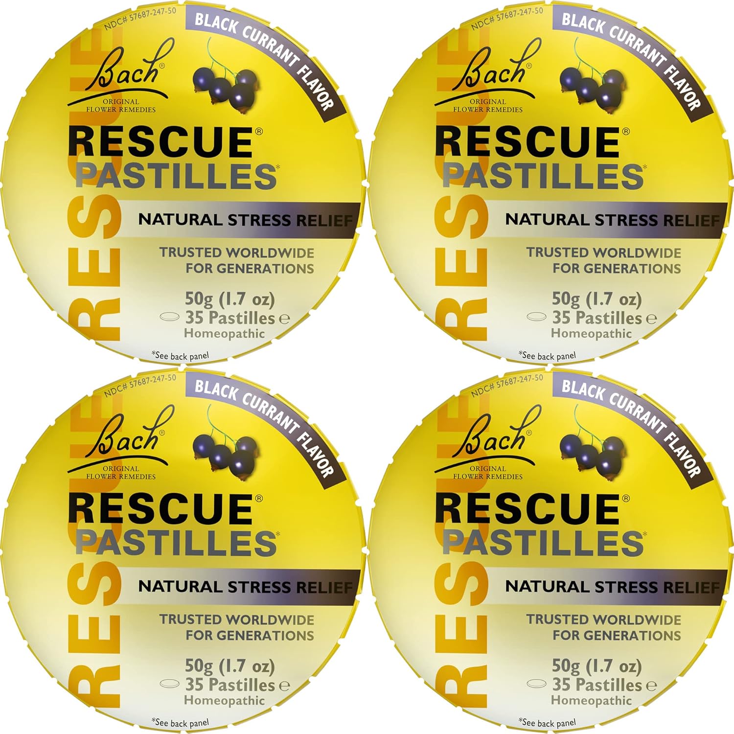 RESCUE Bach Pastilles for Natural Stress Relief - Black Currant