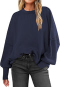 ANRABESS Women Oversized Sweater Batwing Crewneck - Cozy (Style XZK7)