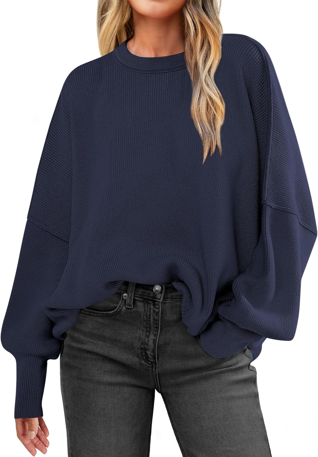 Oversized Sweaters for Women - Batwing Long Sleeve Fashion Top