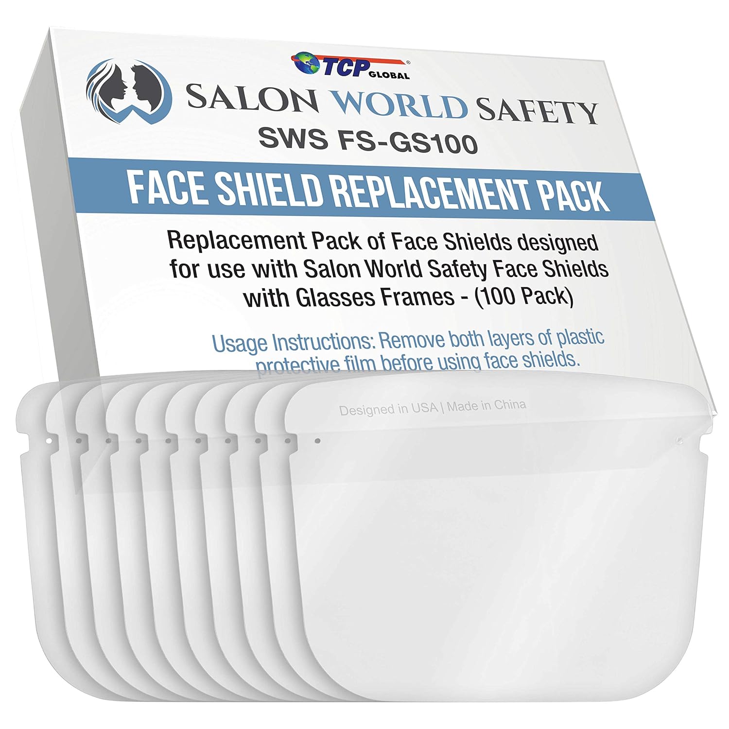 TCP Global Replacement Face Shields for Full Face Protection