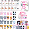 63 Pcs Adopt a Cat Party Favors Kit - Cute Mini Plush Set