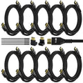 4K HDMI Cable 4 Feet 10 Pack - Bulk Ultra HD HDMI 2.0 Kit
