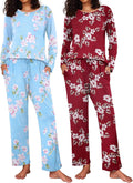 Women's 2-Pack Pajama Set Long Sleeve - Soft Sleepwear PJs