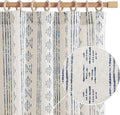 Boho Linen Blend Curtains 108in 2 Panels - Light Filtering Style