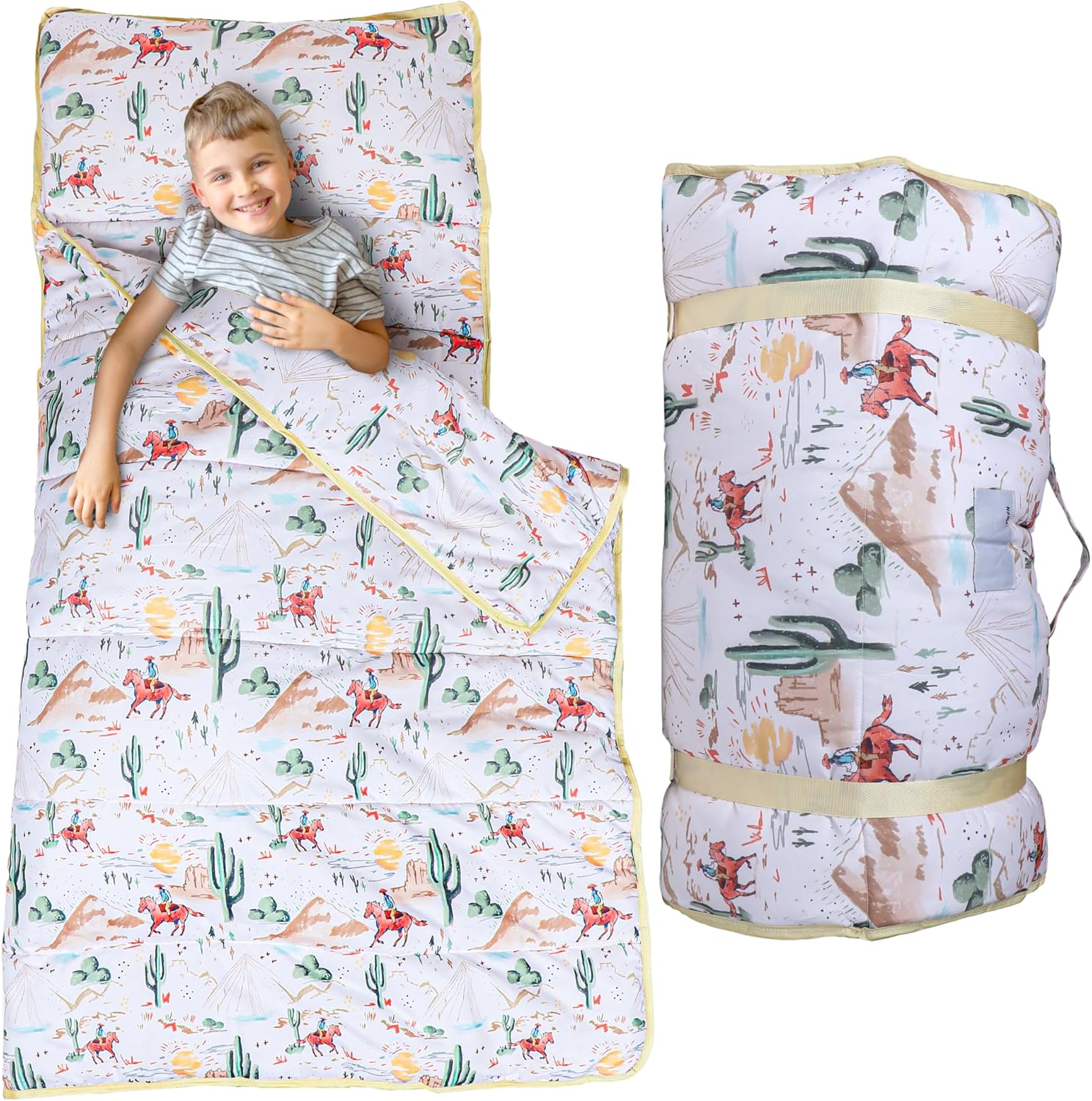 Morxy Toddler Nap Mat with Pillow & Blanket for Cozy Naps