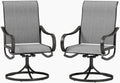 PHI VILLA Outdoor Swivel Dining Chairs Set of 2 for All Weather