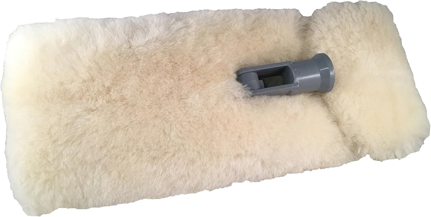 13in Pure 100% Lambswool Wash and Pad Holder for Easy Cleaning