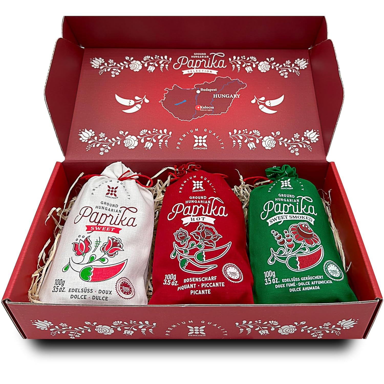 Hungarian Paprika Powder Gift Set - Authentic Flavors from Kalocsa