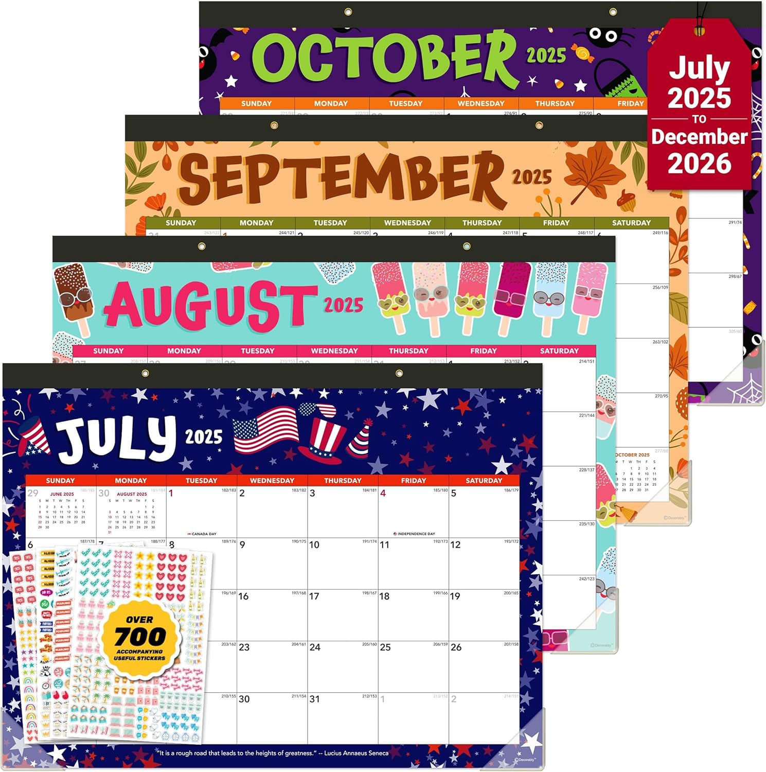 2025-2026 Inspiring Desk Calendar by Decorably