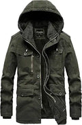 Men's Winter Thicken Parka Jacket Casual Military Warm Coat