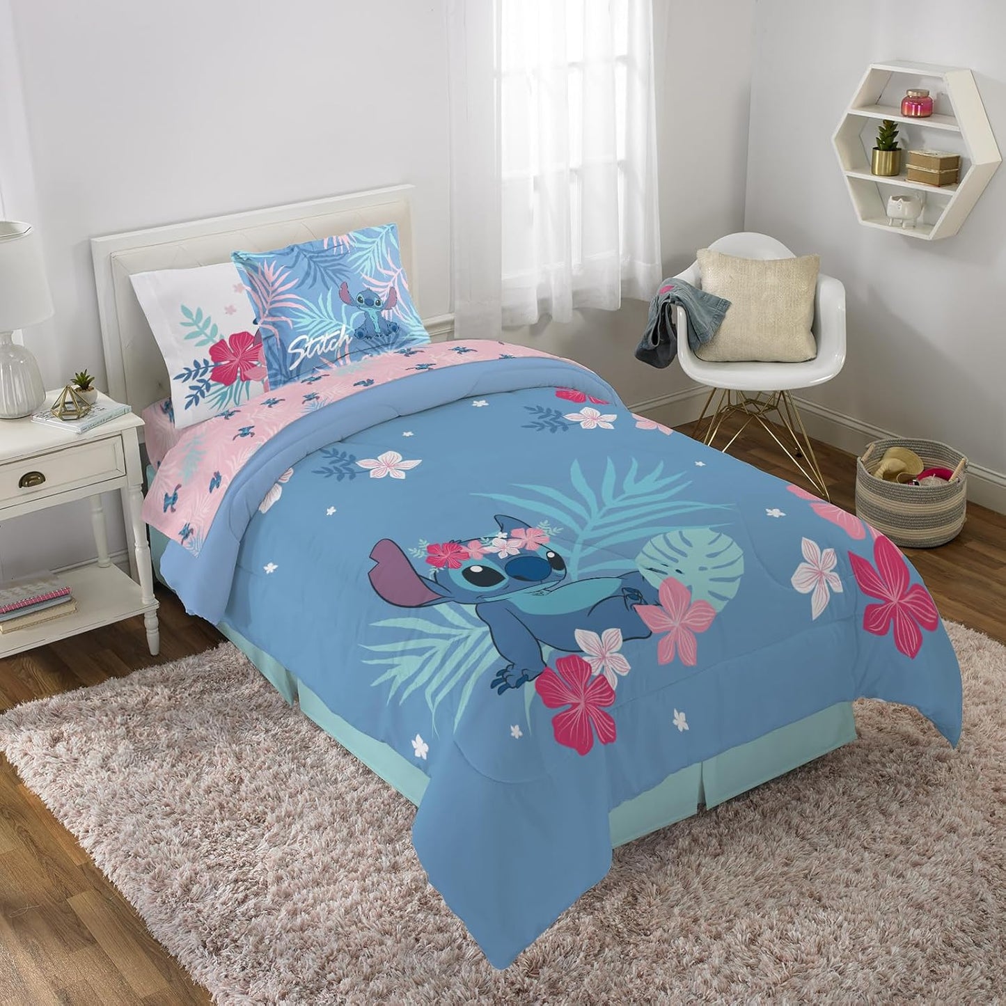 Lilo & Stitch Paradise Dream Twin Bed Set - Soft Microfiber