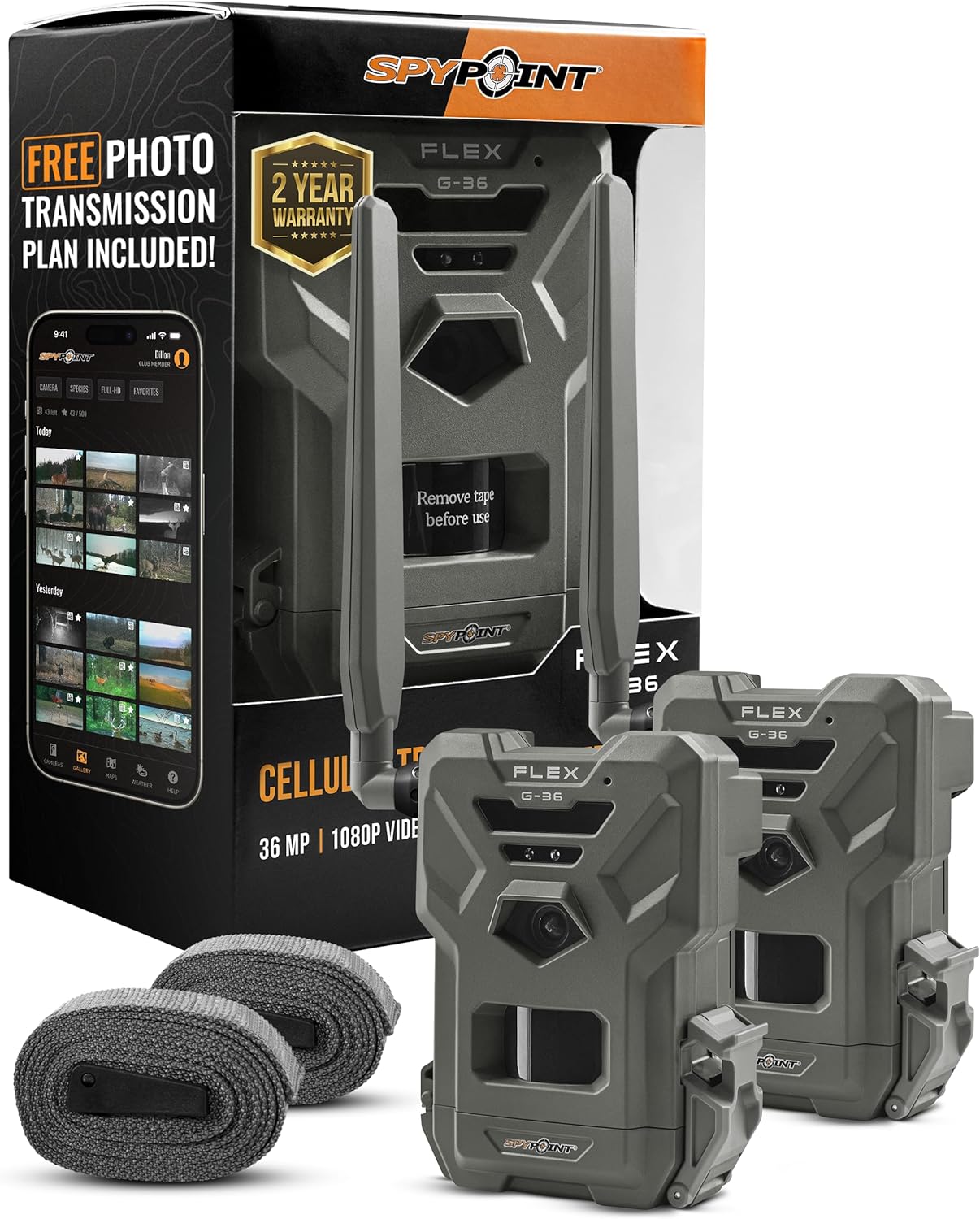 SPYPOINT Flex G-36 Twin Pack: 36MP Photos, GPS, LTE Connectivity
