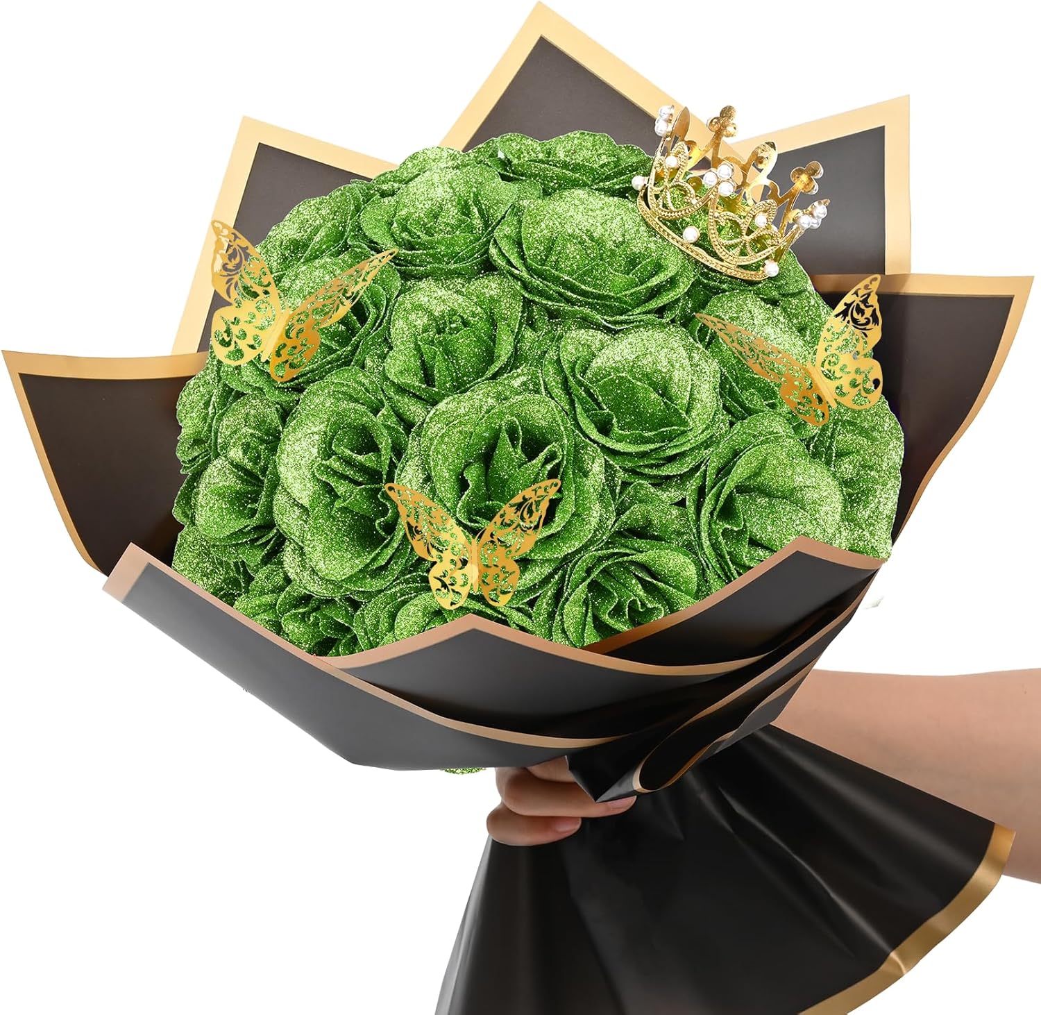 DIY Glitter Roses Bouquet for Romantic Occasions and Gifts