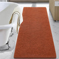 Burnt Orange Bathroom Runner Rug 24 x 60 in - Soft Plush Chenille