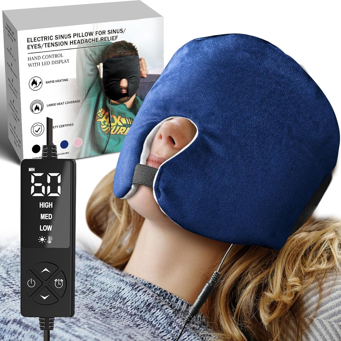 CREATRILL Face Heating Pad for Tension Headaches and Relief