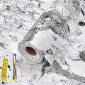 Drawer and Shelf Liner for Kitchen Cabinet - Non-Slip White Marble