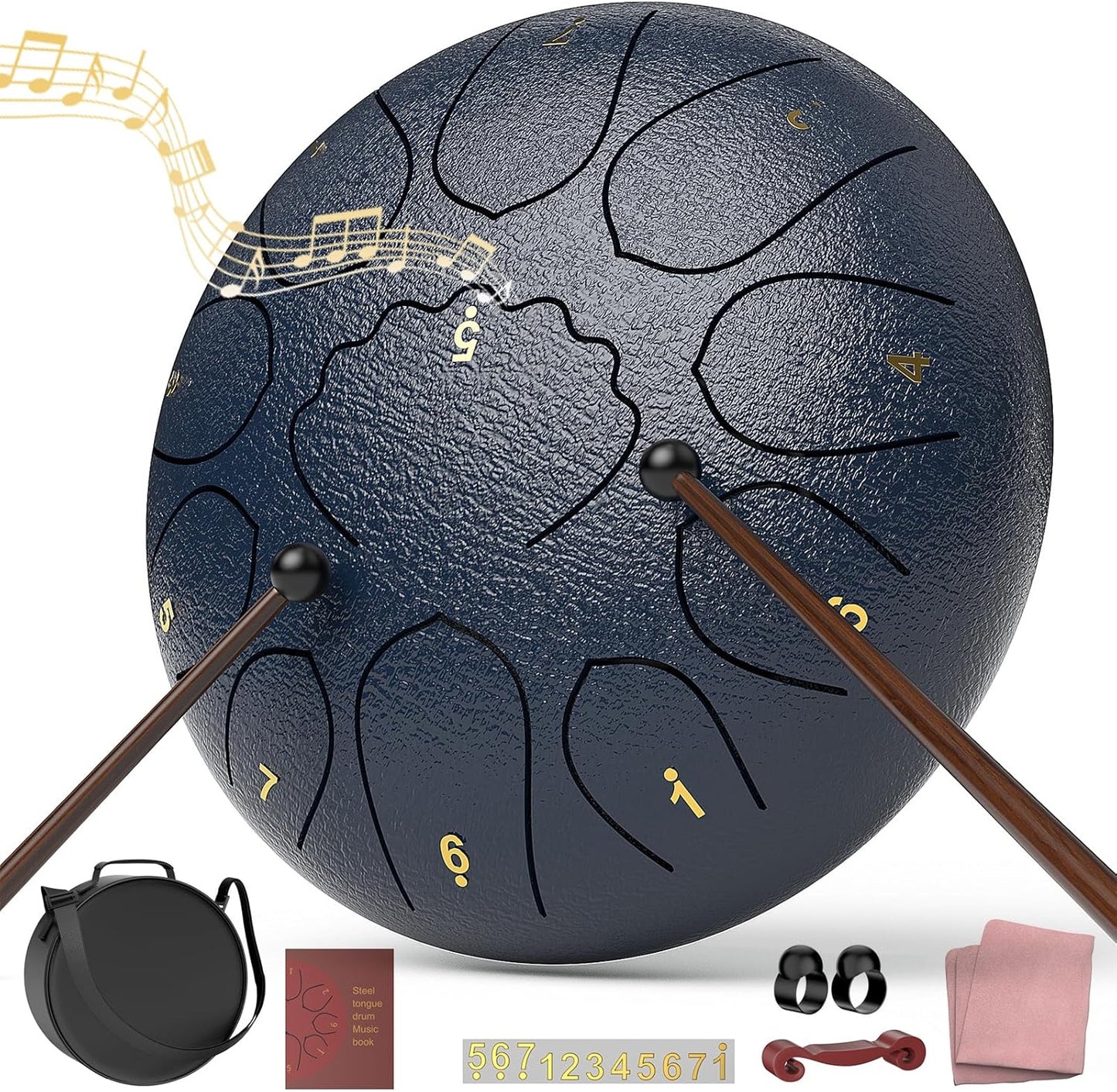 Rain Drum for Outside Garden - 8 Inch Steel Tongue Drum