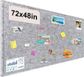 Large Bulletin Board 72x48 in Felt Pin Board - Minimalist Wall Display