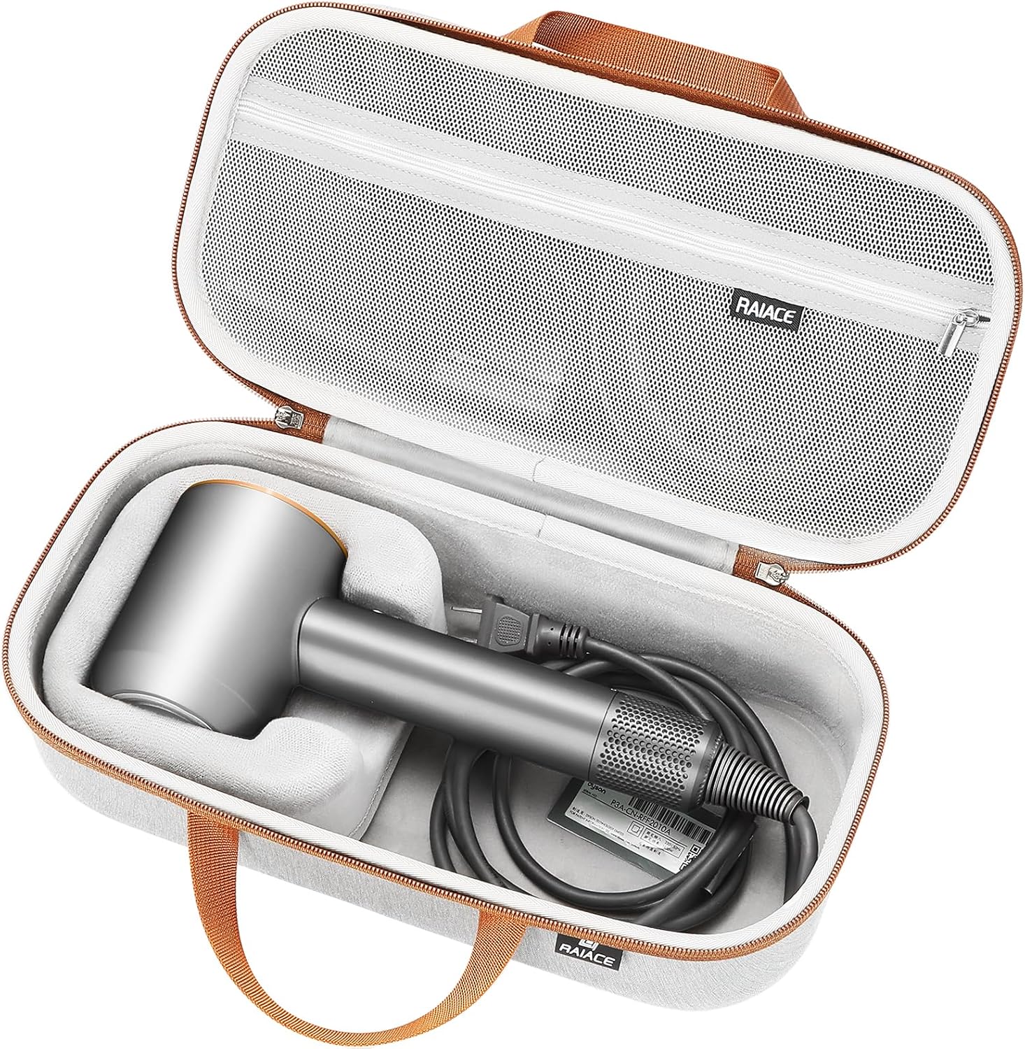 Protective Gray Hard Case for Dyson Hair Dryer by RAIACE