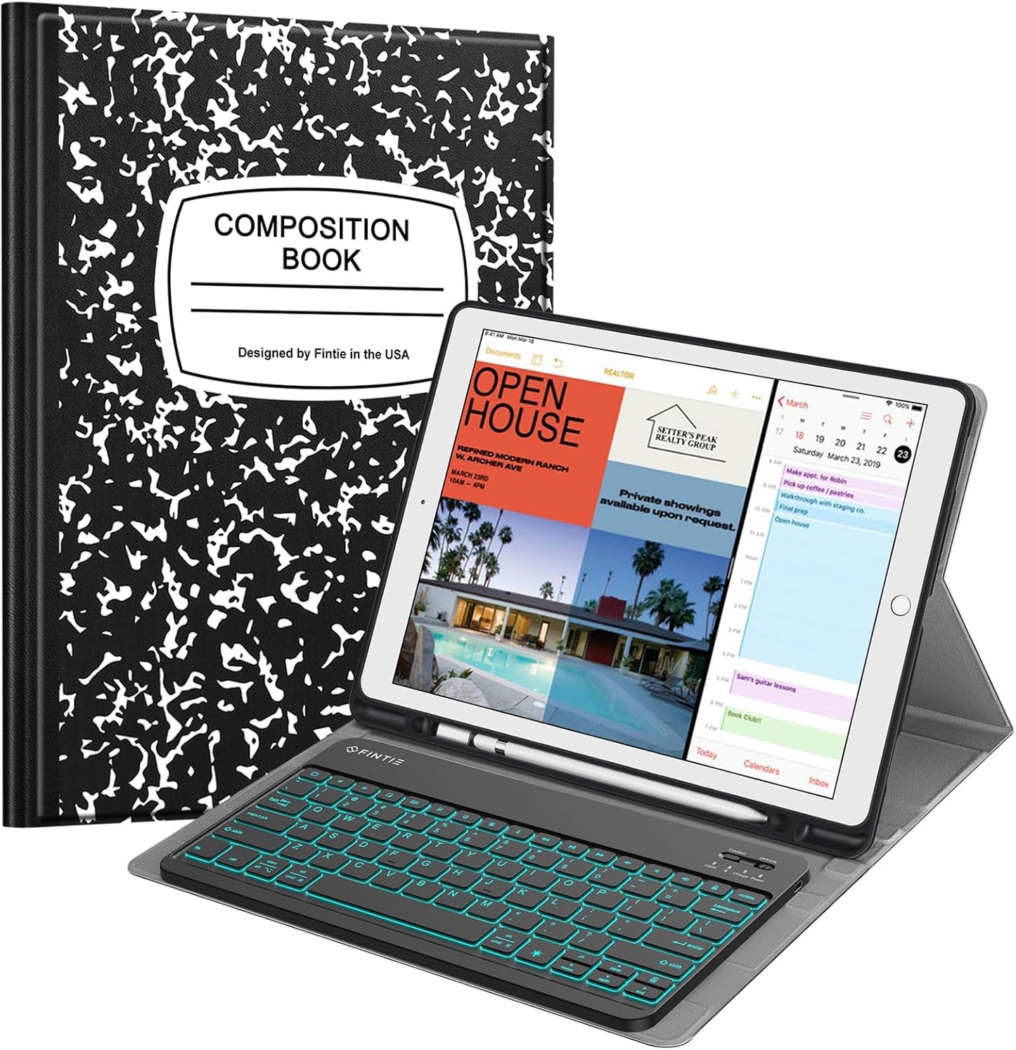 FINTIE Keyboard Case for iPad Pro 12.9 inch - 7 Color Backlit